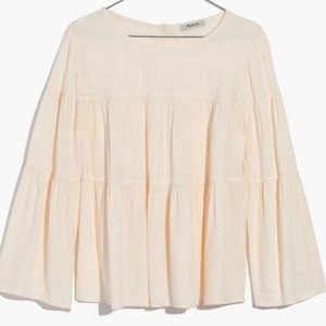 Madewell Tiered Button Back Top L